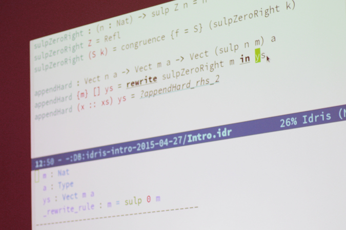 Emacs buffer showing Idris code